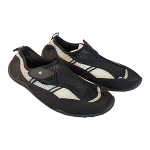 Sand 'N Sun Black Gray Aqua Socks Water Beach Shoes Women's M(7-8)*